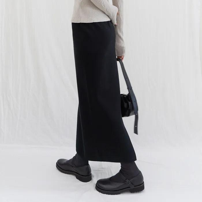 Maxi Knit Skirt (Black)