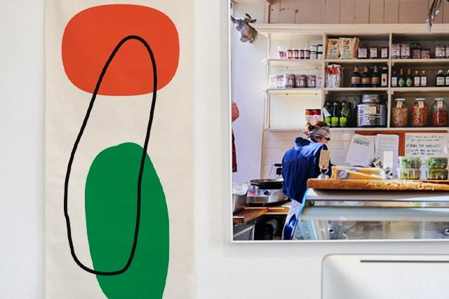 미니멀C 세로형 패브릭 포스터 / 바란스커튼(2size)