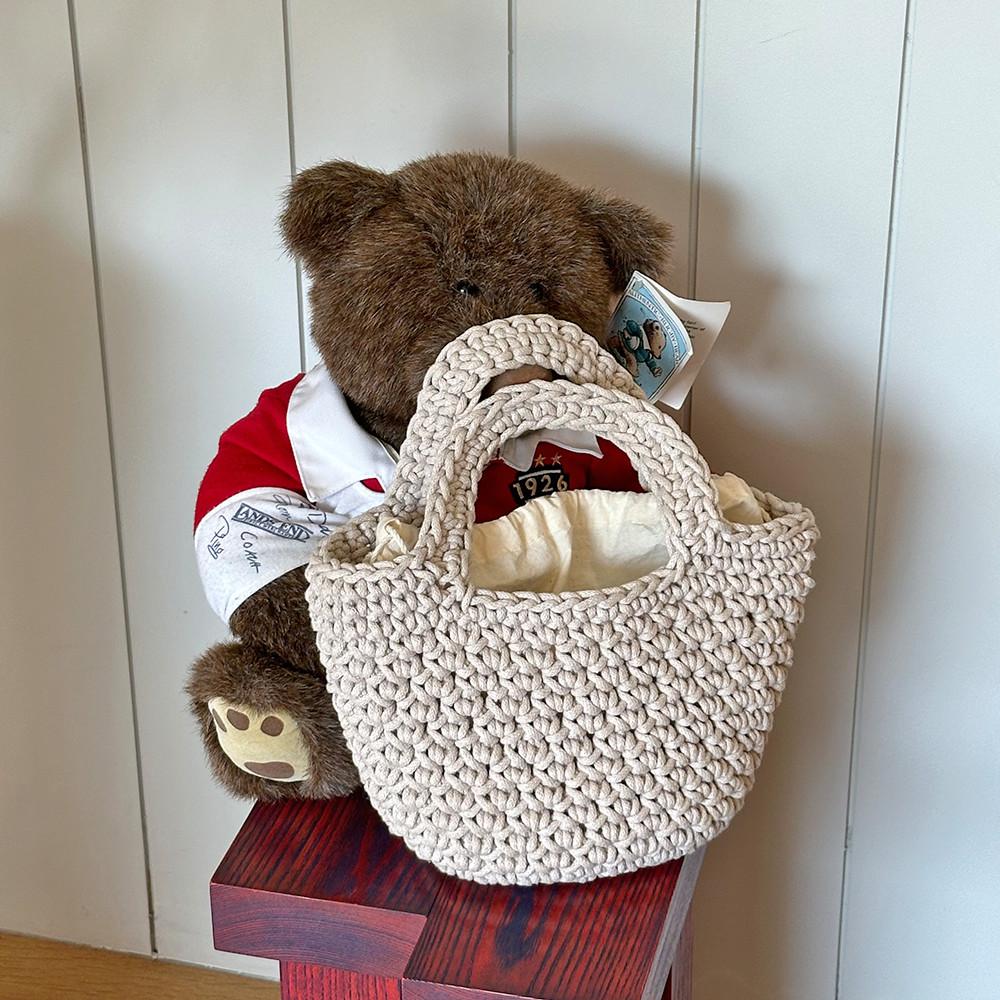 DIY키트 디망쉬백 코바늘 가방뜨기 토트백 코드바이브실 3mm 패키지 손뜨개 뜨개질 뜰안 뜨개공방 (무료도안)