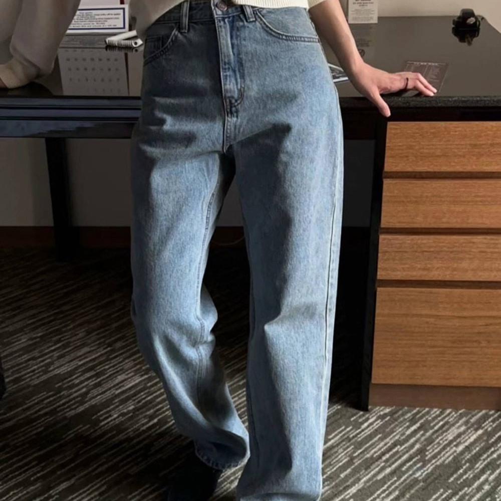 드온도 그런지 가을 하이웨스트 중청 데님 팬츠