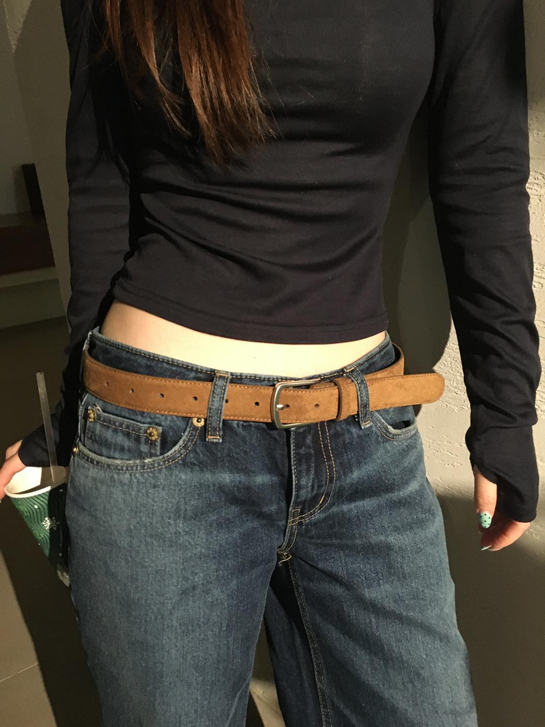 modern suede belt
