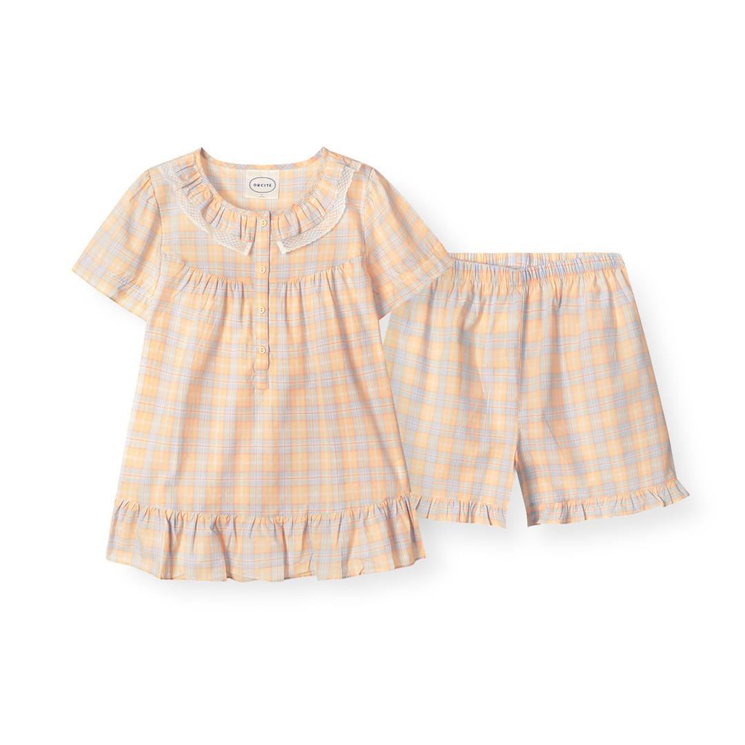 여성 F345 브루니 반소매 상하