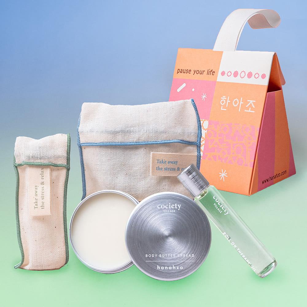 [선물포장] 코사이어티 빌리지 세트 (롤온 테라피 오일 + 버터 스프레드)