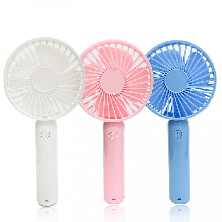 [미니 선풍기] 무선 미니 선풍기 라운드 핸디팬 USB 초경량 휴대용 손 선풍기