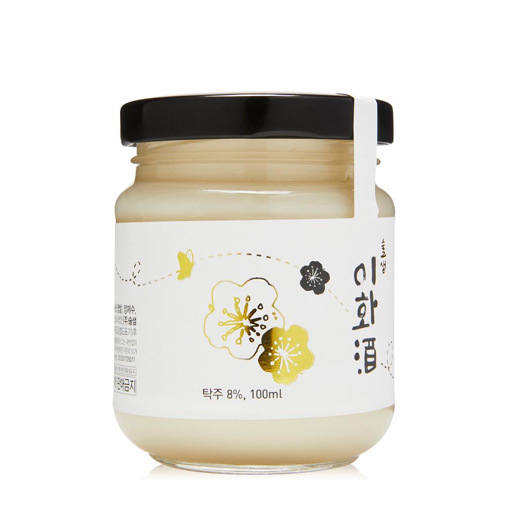 술샘 이화주 8도 100ml 무감미료 떠먹는 요거트 막걸리 [원산지:상세설명에 표시]
