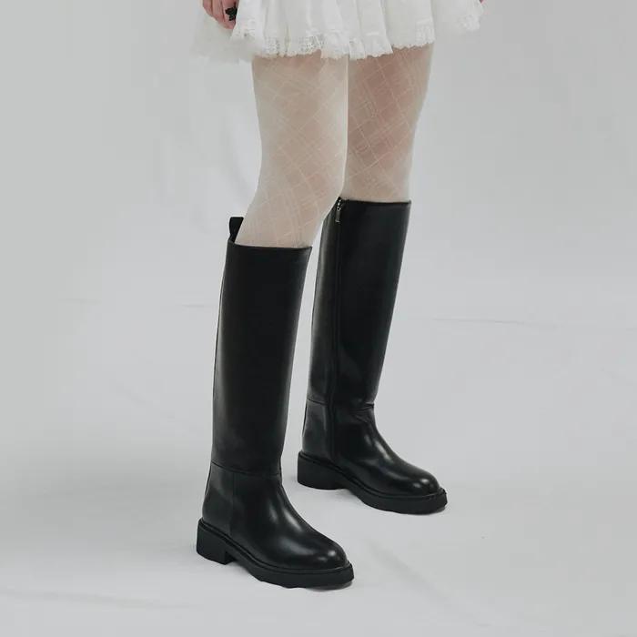 [단독][유튜버PICK] Mago 마고 클래식 오버솔 페미닌 캐쥬얼 롱부츠_3color 4cm