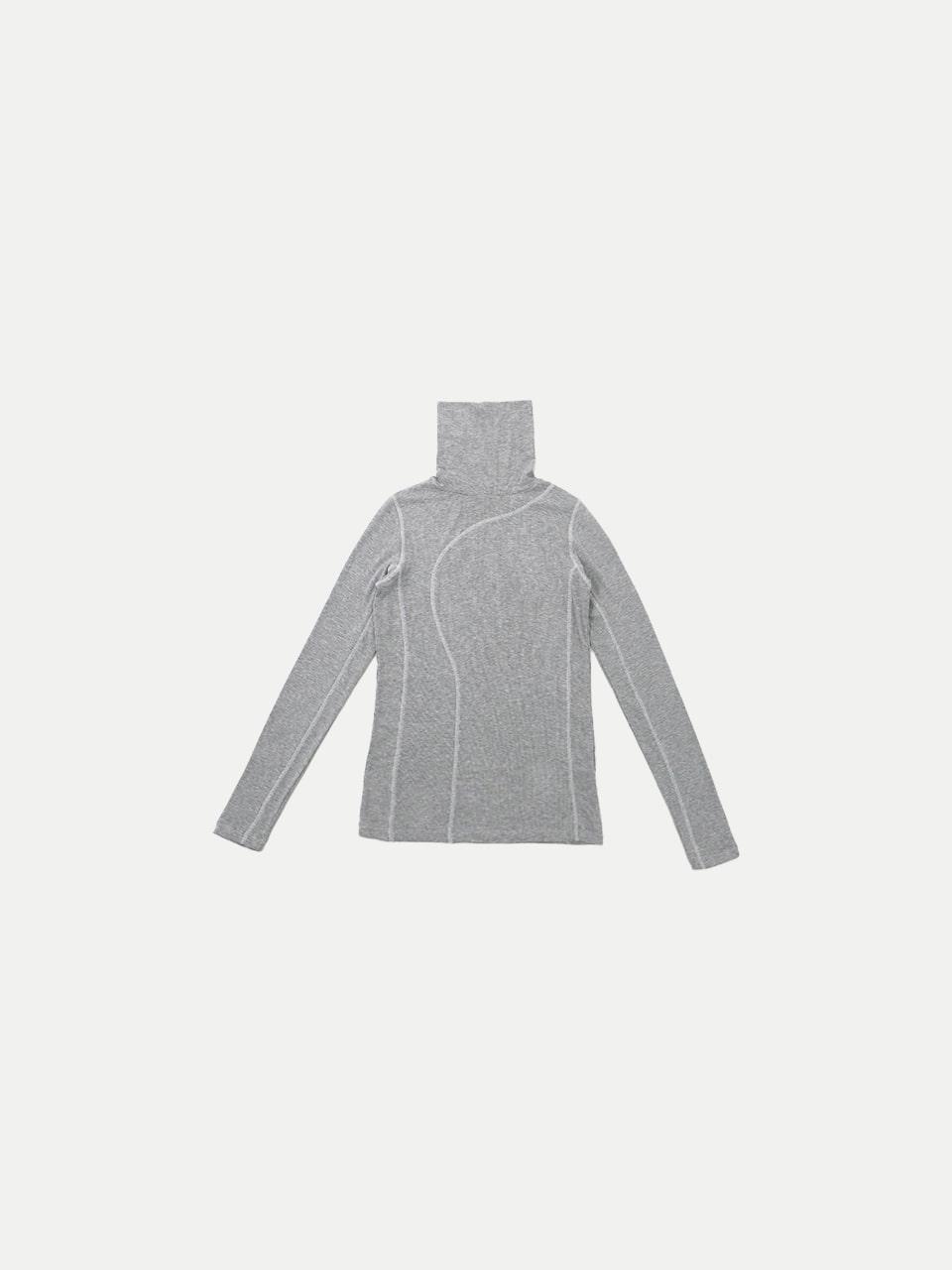 Natural Stalk Turtleneck Light Gray