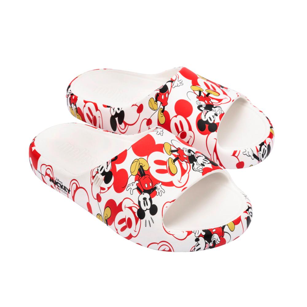 멜리사 우먼 미키 앤 프렌즈 프리 프린트 샌들 화이트