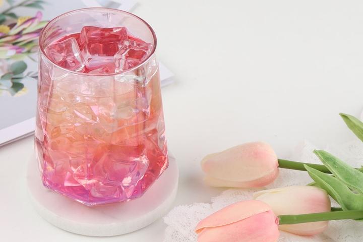 반짝반짝 홈카페 오로라 내열 유리 홀로그램 아이스 커피 맥주 와인 잔 글라스 컵 350ml
