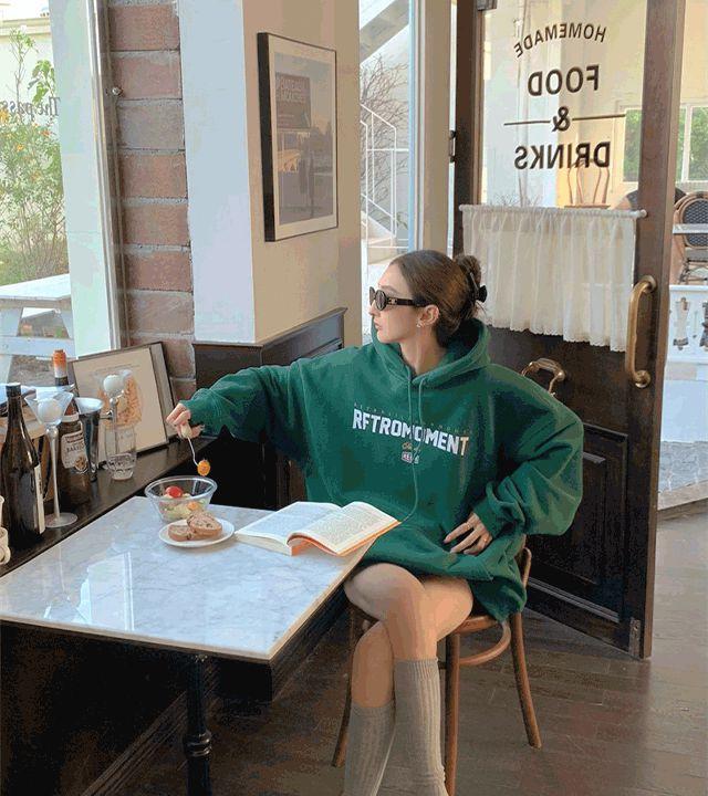 RETRO MOMENTS 기모 맨투맨 후드티