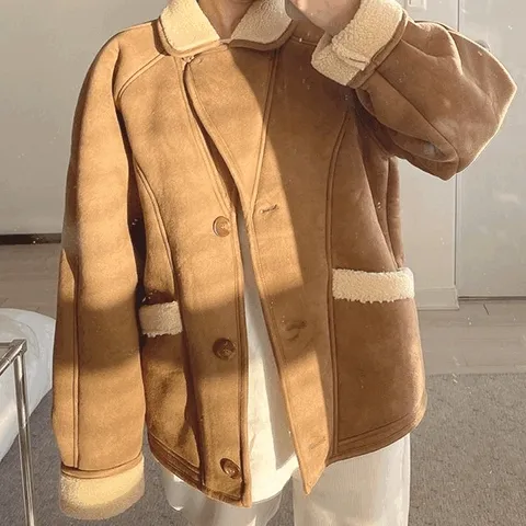 [완전강추/핏존예]러블리한 데일리룩 하이넥 세라엘 무스탕