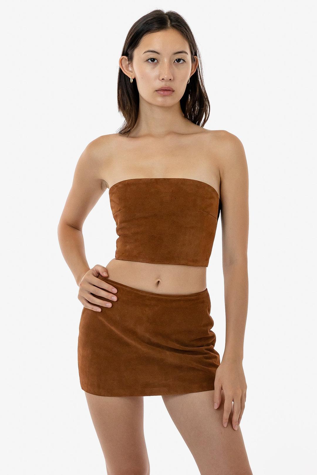 RLH739 - Suede Micro Mini Skort - Coconut / XS