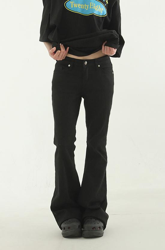 로컬맨션 standard low waist boot-cut pants