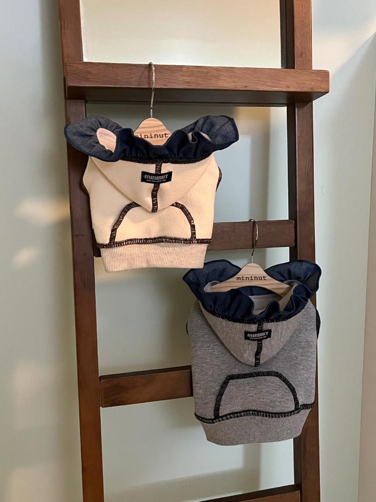 (mininut 미니넛) 3차 xoxo 기모 트레이닝 후드 티셔츠