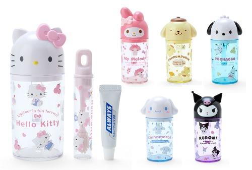 산리오 양치세트 '헬로키티/마이멜로디/폼폼푸린/시나모롤/쿠로미/포차코\'