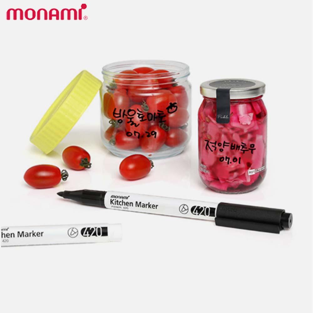 모나미 키친마카 420 주방전용 쿠킹마커 이유식라벨 이유식마킹