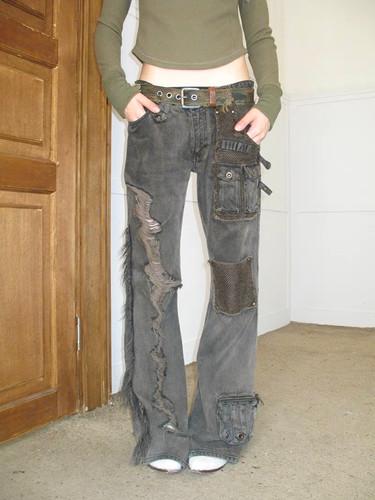 Grunge Bell Bottom Pants