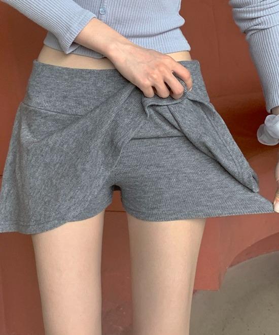 [세트가능/치마바지🍰] 엘로이 로우라이즈 밴딩 미니 스커트 치마바지 단품