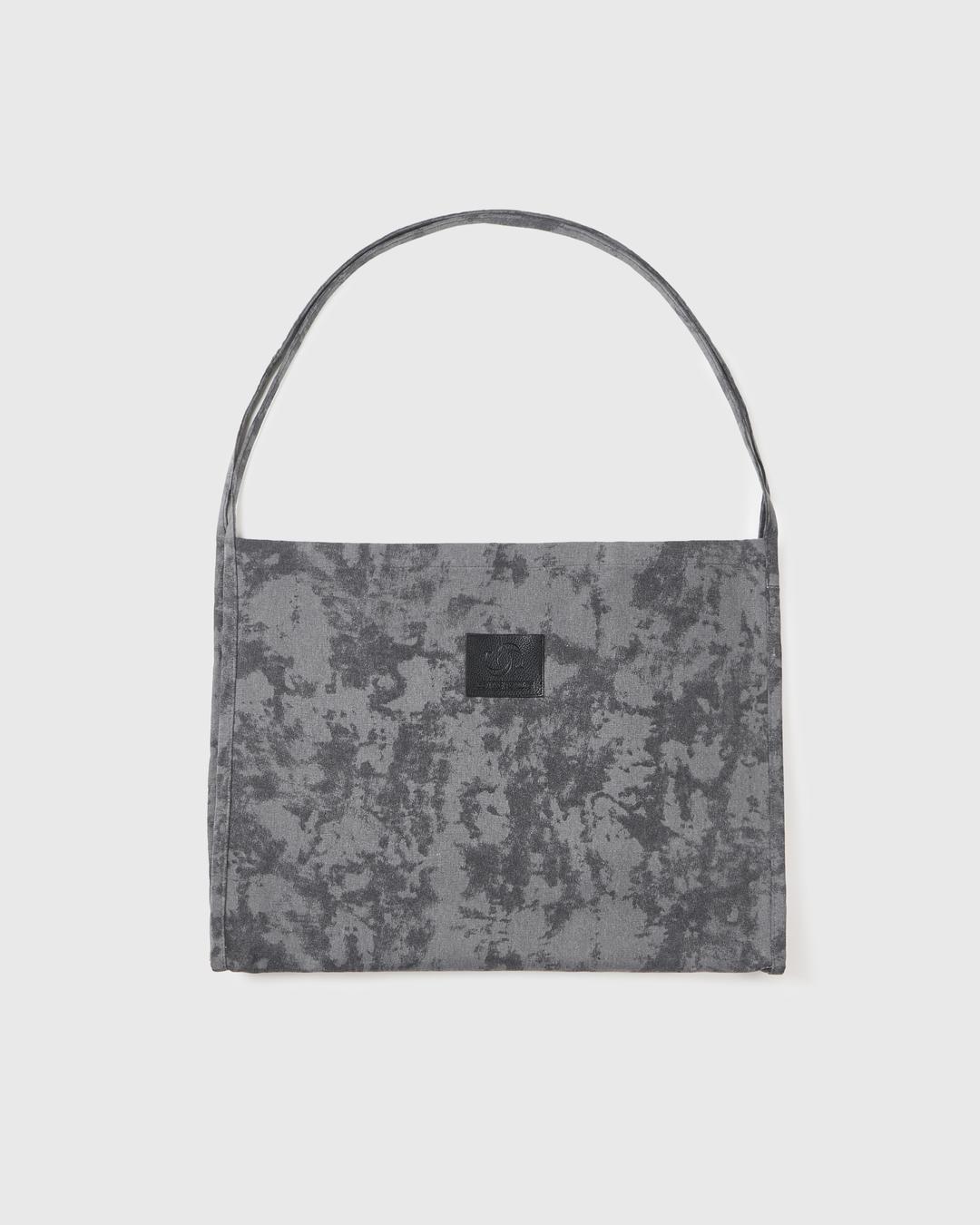 CANVAS MARBLE BAG + POUCH SET_GRAY