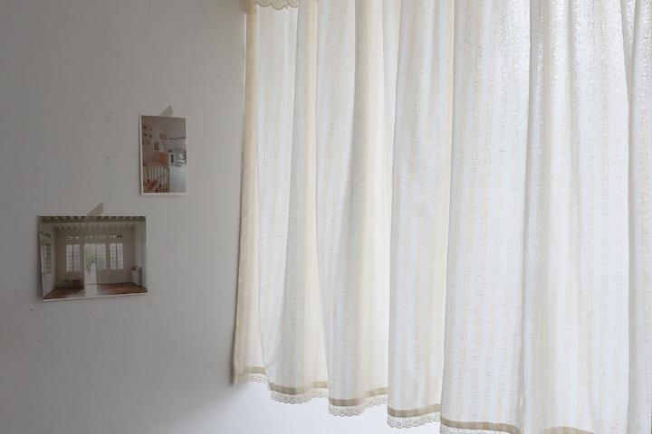 차분한 크림레이스 롱바란스 4size