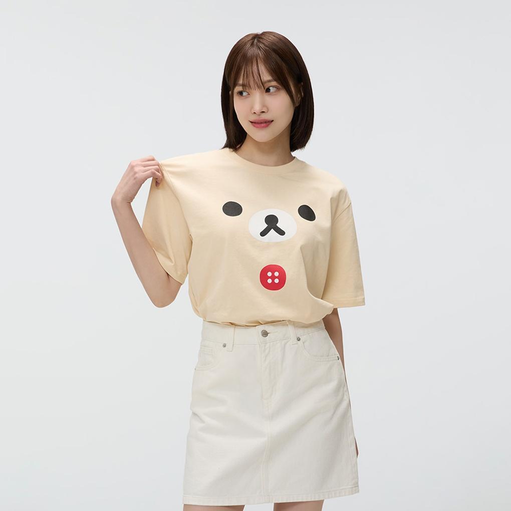 [리락쿠마] 쿠마들의 자유시간 반팔 티셔츠(IVORY)_SPRLF25U01