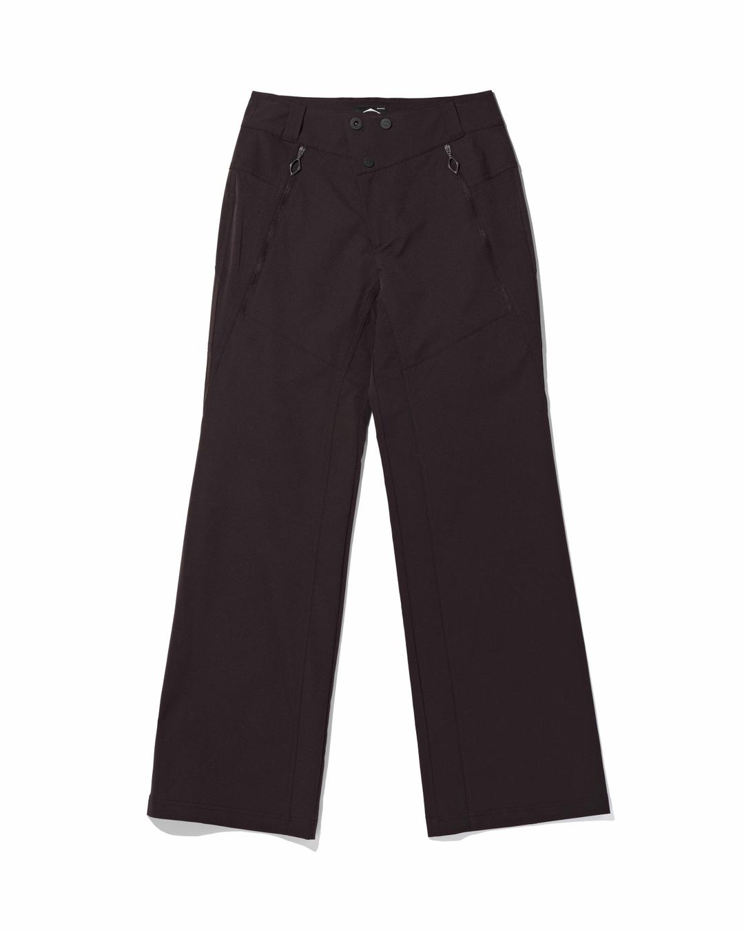 NYLON BAGGY SLACKS_DARK BROWN
