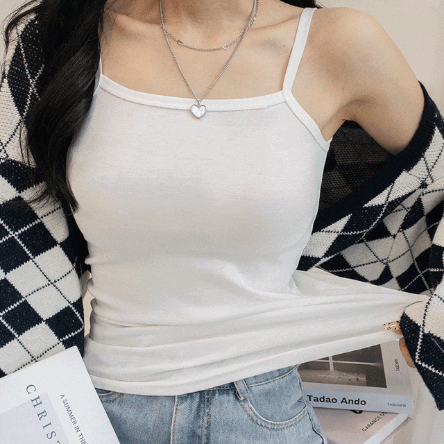 [1+1+1할인/당일출고/주문폭주] 베이직 쫀쫀 스판 이너 끈 나시