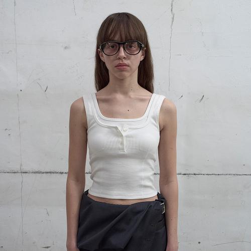 DOUBLE LAYERED TANK TOP (WHITE)