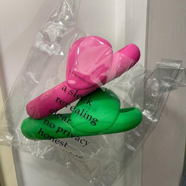 [해외]컬러팝 폼폼슬리퍼 4cm 사무실 슬리퍼 실내화