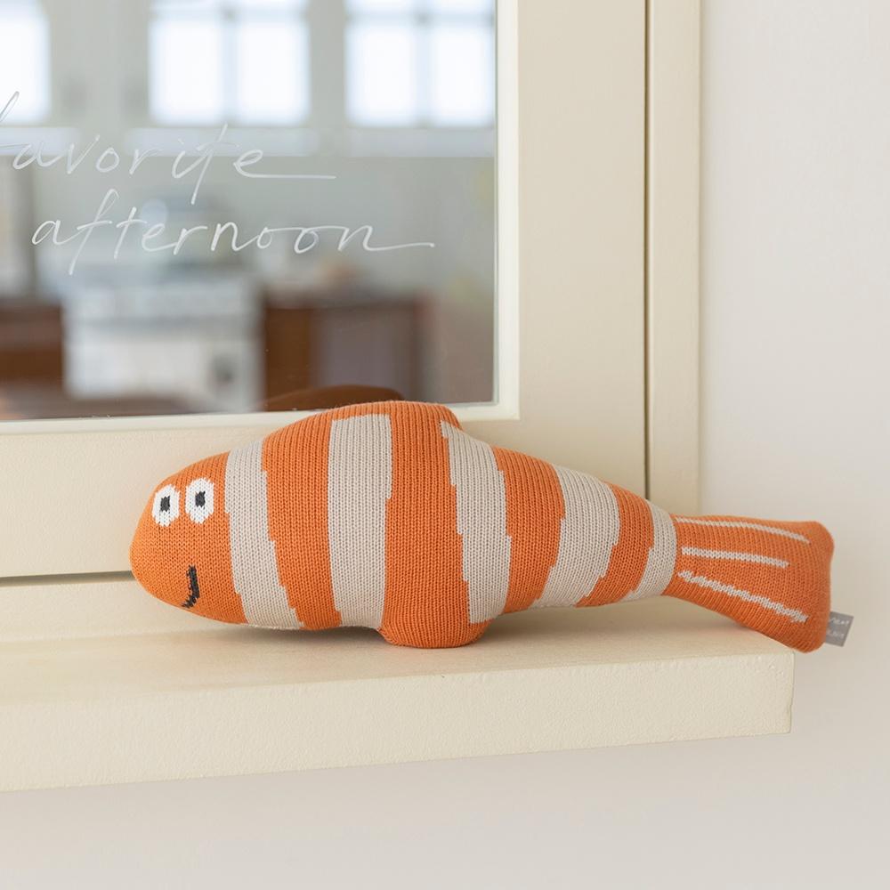 자유로운 물속 여행자 물고기 니트 인형 Orange
