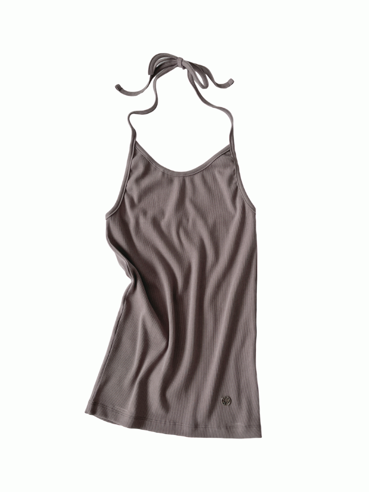 Halter neck long sleeveless