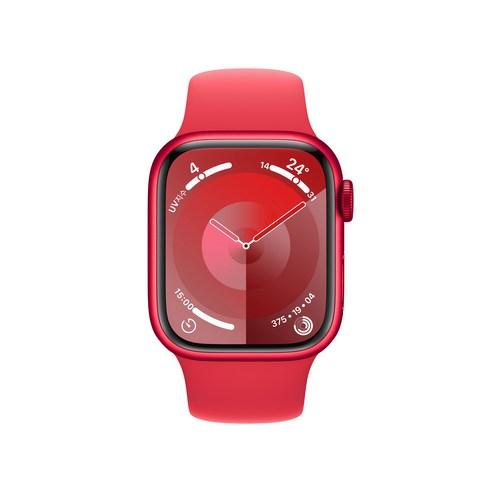 Apple 애플워치 9 GPS, 41mm, (PRODUCT)RED / (PRODUCT)RED 스포츠 밴드, M/L