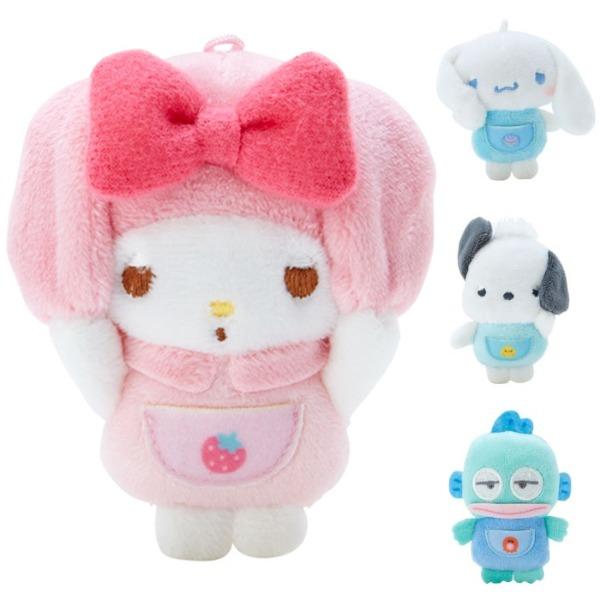 (일본) 마이멜로디 시나모롤 포차코 한교동 봉제인형 마스코트 포인트뱃지 가방 의류 브로치 (산리오포켓스토리 4type)