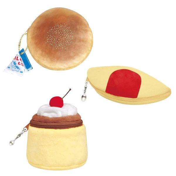 카미오 음식 패러디 파우치 : 단팥빵, 오므라이스, 푸딩