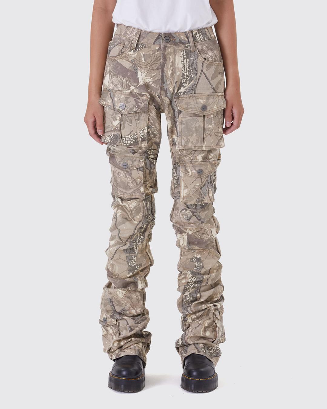 CAMOUFLAGE GRAPHIC TWILL PANTS_KHAKI HUNTING CAMO