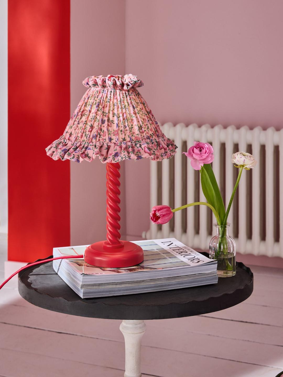 Cath Kidston Pink Barley Twist Table Lamp