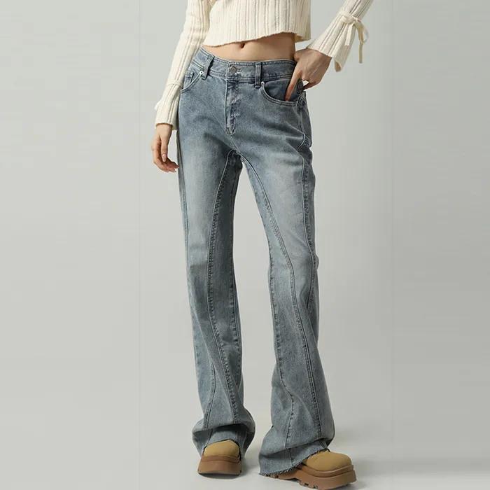 Thin Bootscut Pants LIGHT BLUE