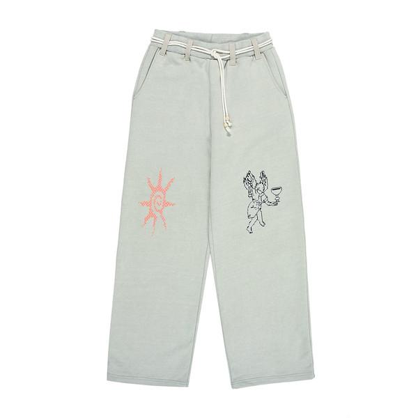 SUN & ANGEL PIGMENT SWEATPANTS (MINT GREY)