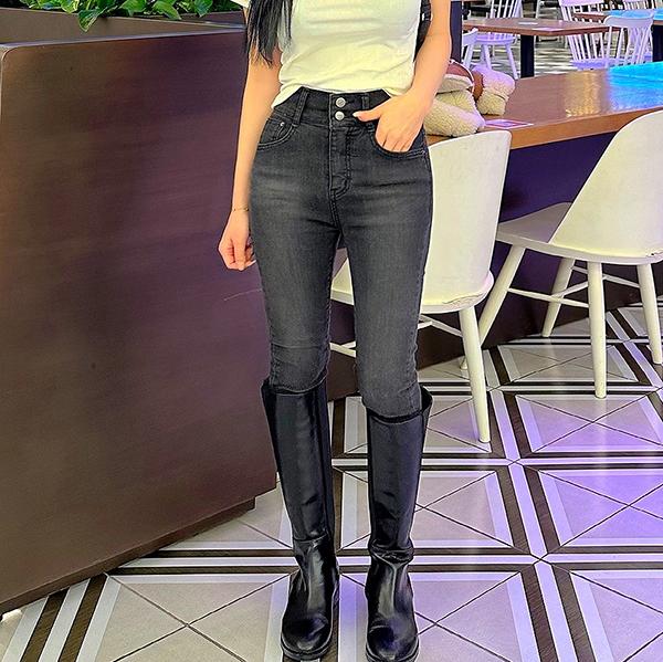 모디핏 [XS~L. 자체제작❤] '스키니ver. 세상롱다리!' 투버튼 하이웨스트 데님pt[직진배송🚀]