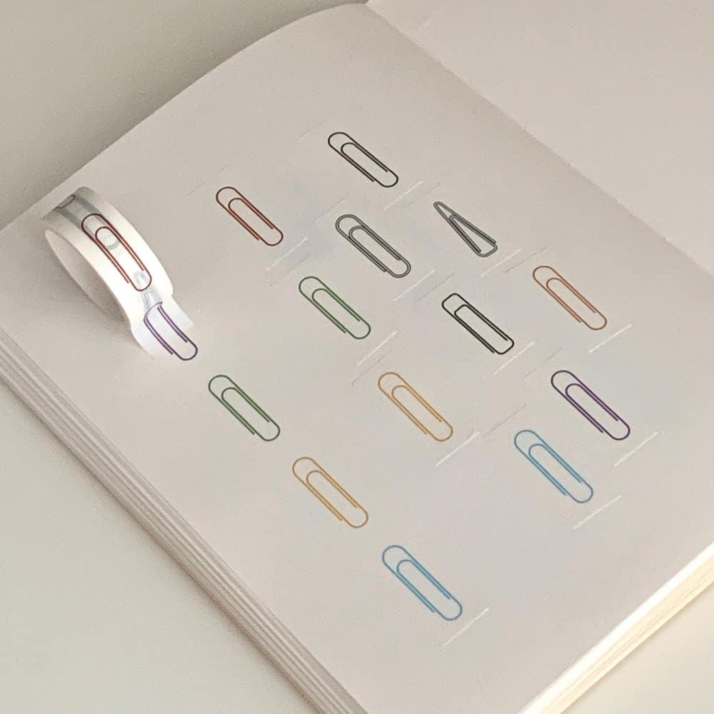 컬러 클립 마스킹 테이프 / 종이 테이프 마테 다이어리 꾸미기