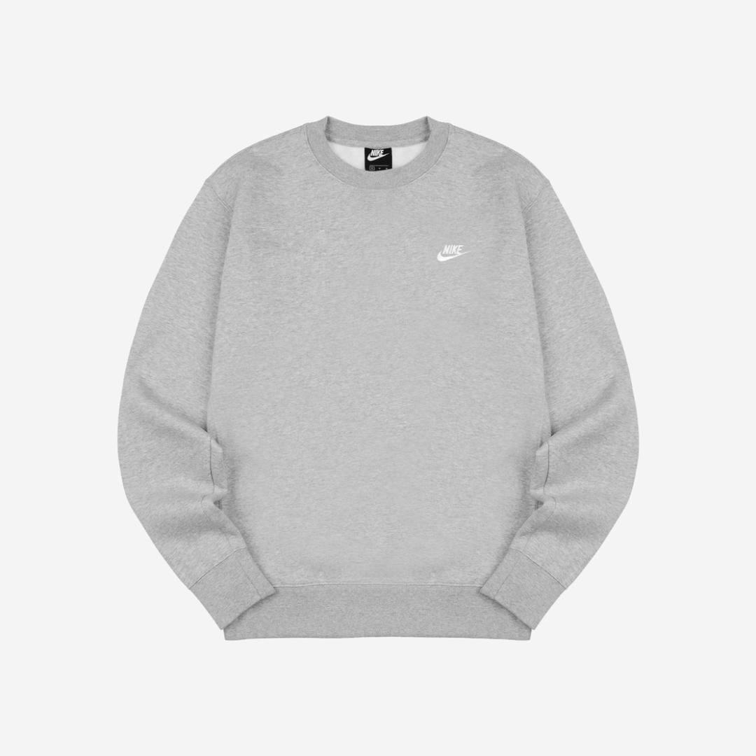 Nike NSW Club French Terry Crew Sweatshirt Dark Grey Heather - Asia