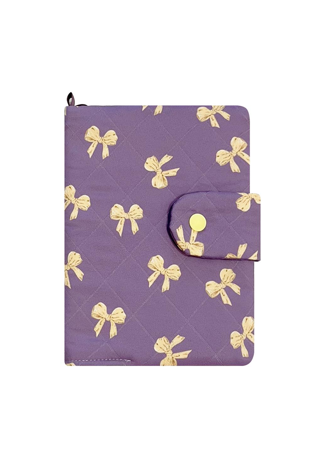 Ribbon Book Cover (Diary Cover) - PURPLE