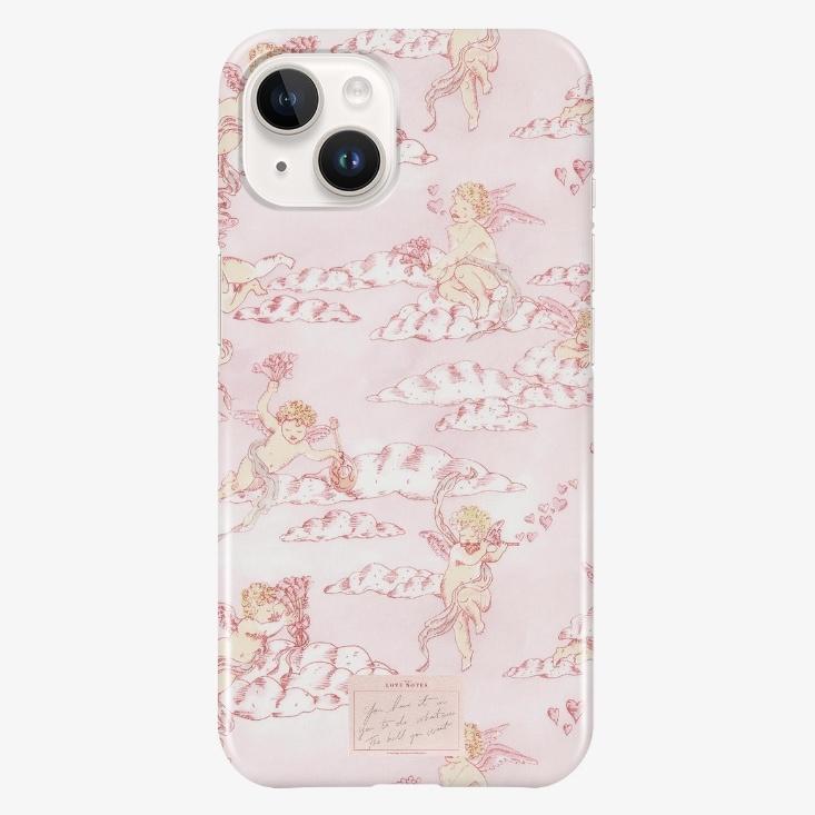 peach heart angel iPhone Case 아이폰 갤럭시 케이스