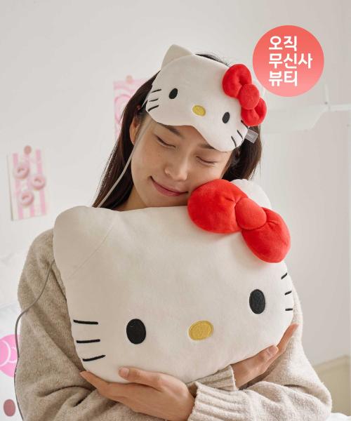 산리오 헬로키티 눈찜질 수면 온열안대