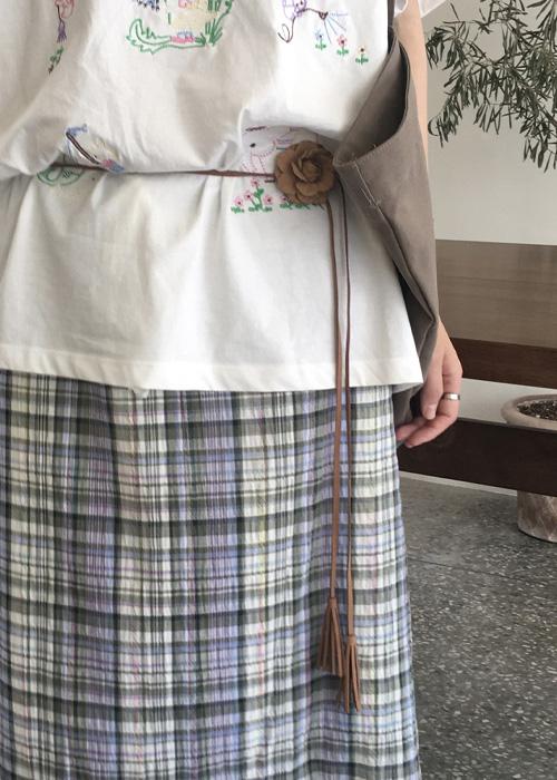 태슬 코사지 끈 벨트