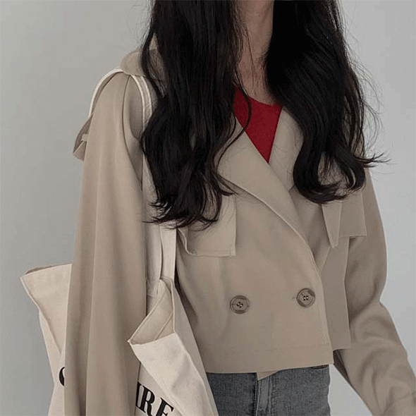 (무배/추천) 2C 헤이미 숏 트렌치 자켓