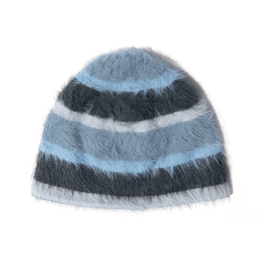 Mohair Beanie (Sky Blue/Blue Grey)