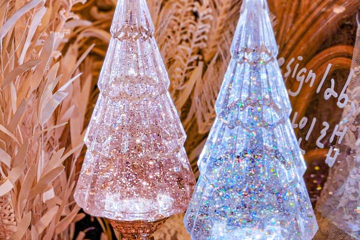 크리스탈 투명 트리 오르골 3type / 크리스마스 워터볼 스노우볼 무드등