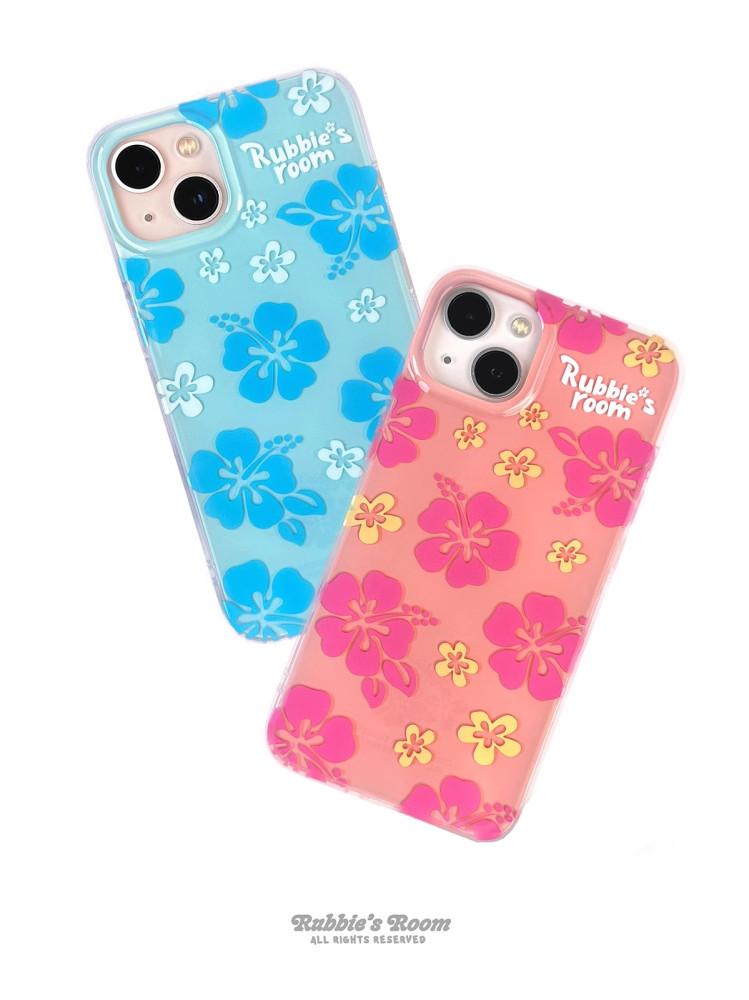 [ Rubbie's room ] 하와이안 히비스커스 아이폰 젤하드 케이스