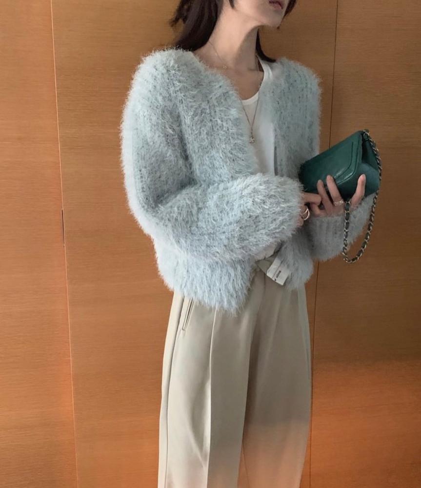 poster 포스터 알파카퍼가디건 2color